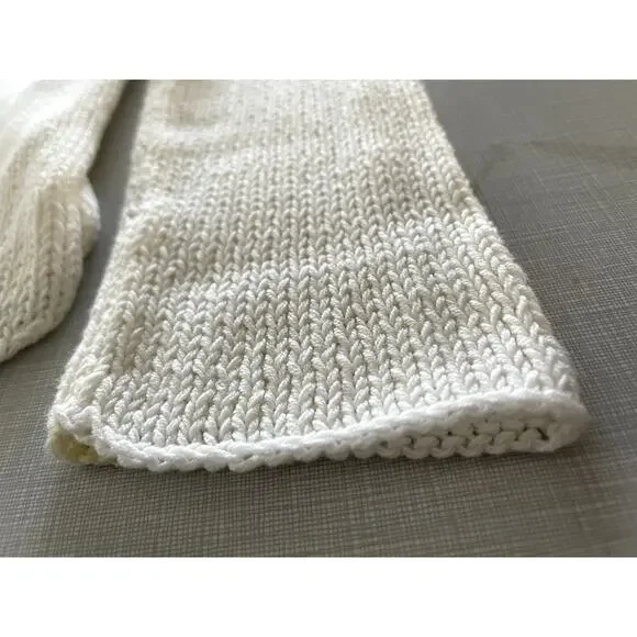 Wooden Ships Sz S/M Beach Pullover Sweater White Vacation Boho Cruise Relaxed - Picture 8 of 12